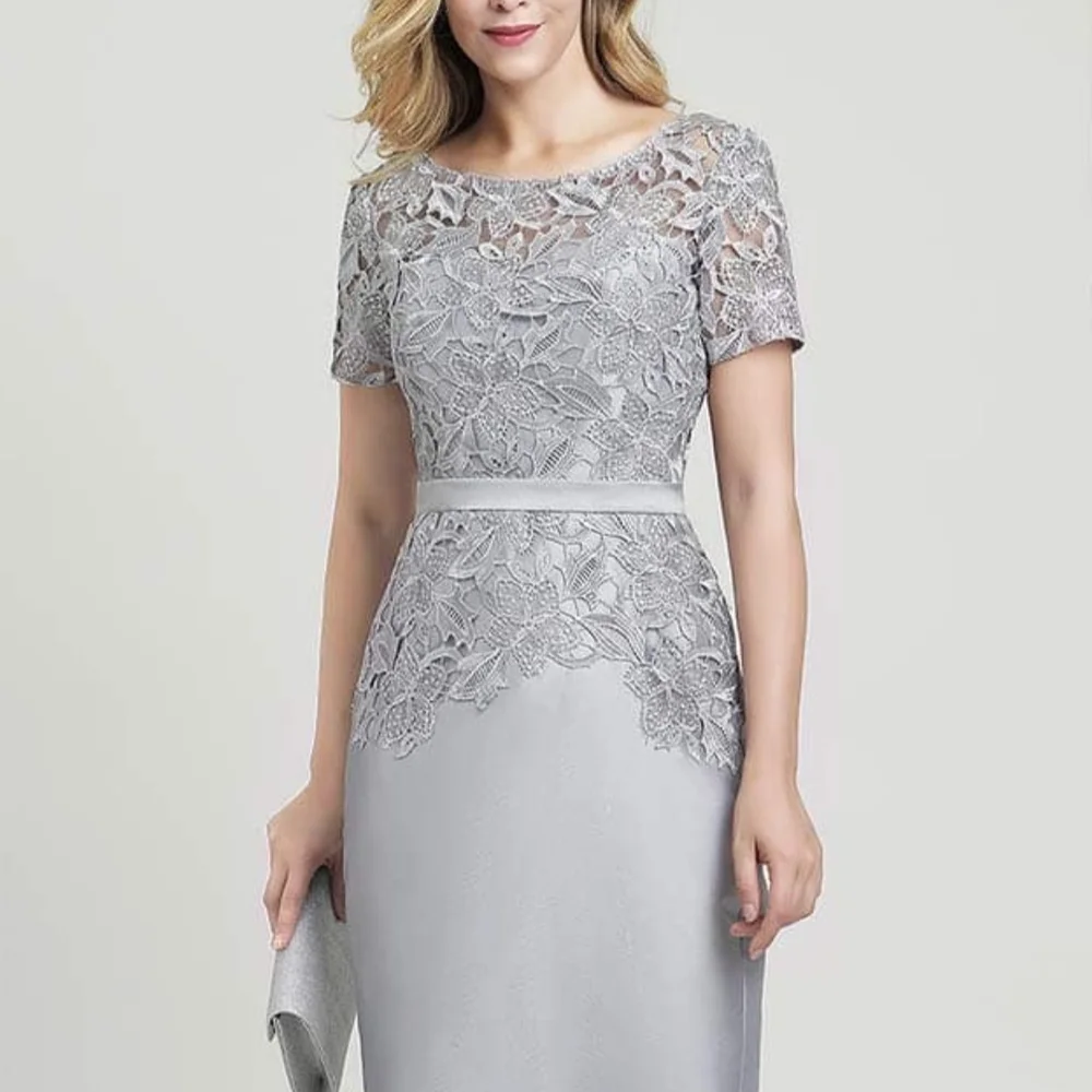 Serena London Gray Lace Dress Size 16 Wedding Attire (NWT) - Picture 4 of 4